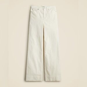 J. Crew Women’s Wide-leg Corduroy Trouser Size 32 Like New Cream Color #BT922